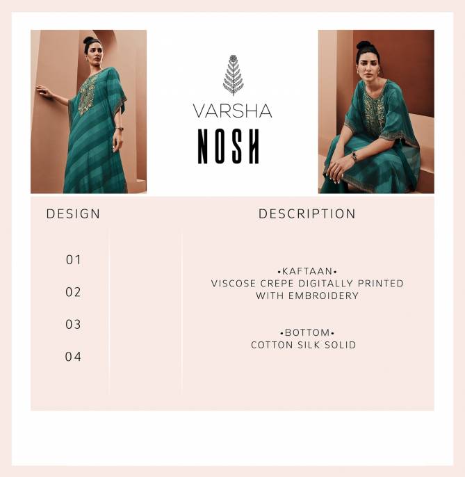 Nosh By Varsha 01 To 04 Kurti With Bottom Catalog